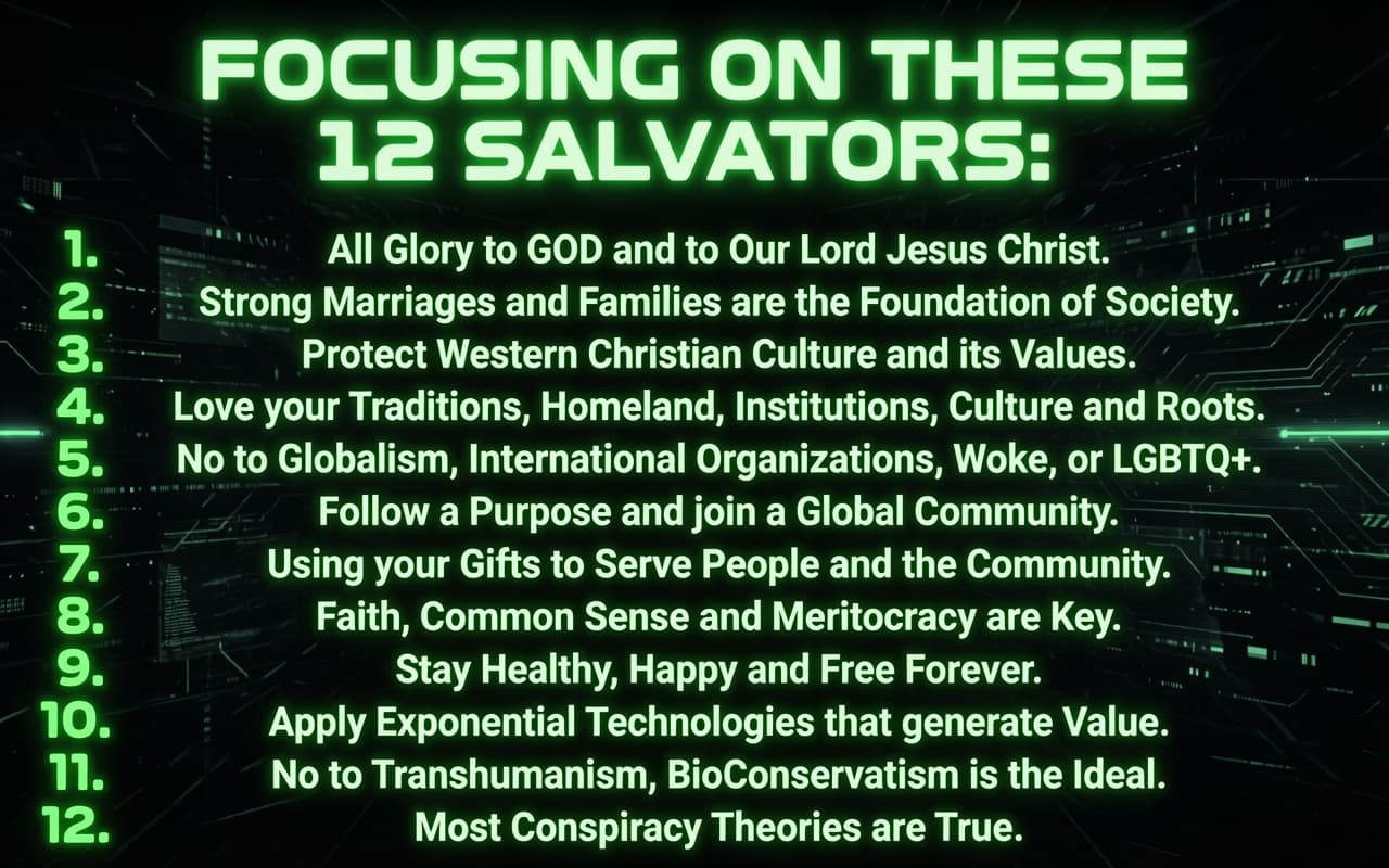 12 Salvators — focusing principles